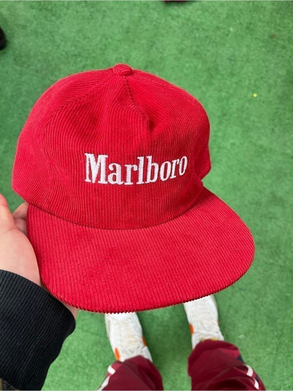 New Embroidered Marlboro Corduroy SnapBack